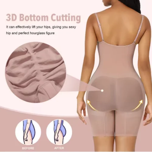 Imagen 2 del producto Body sin costuras para mujer, corsé de realce, entrenador de cintura, recortador, levantador de glúteos, moldeador de cuerpo, ropa moldeadora adelgazante, ropa interior con Control de barriga