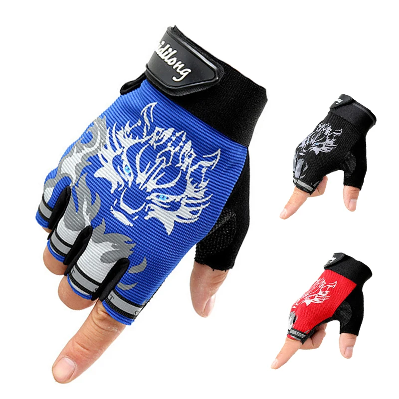 Half Finger Gym Gloves Men Mountaineering Fitness Protection  Outdoor Sports Cycling Riding Gloves Fingerless