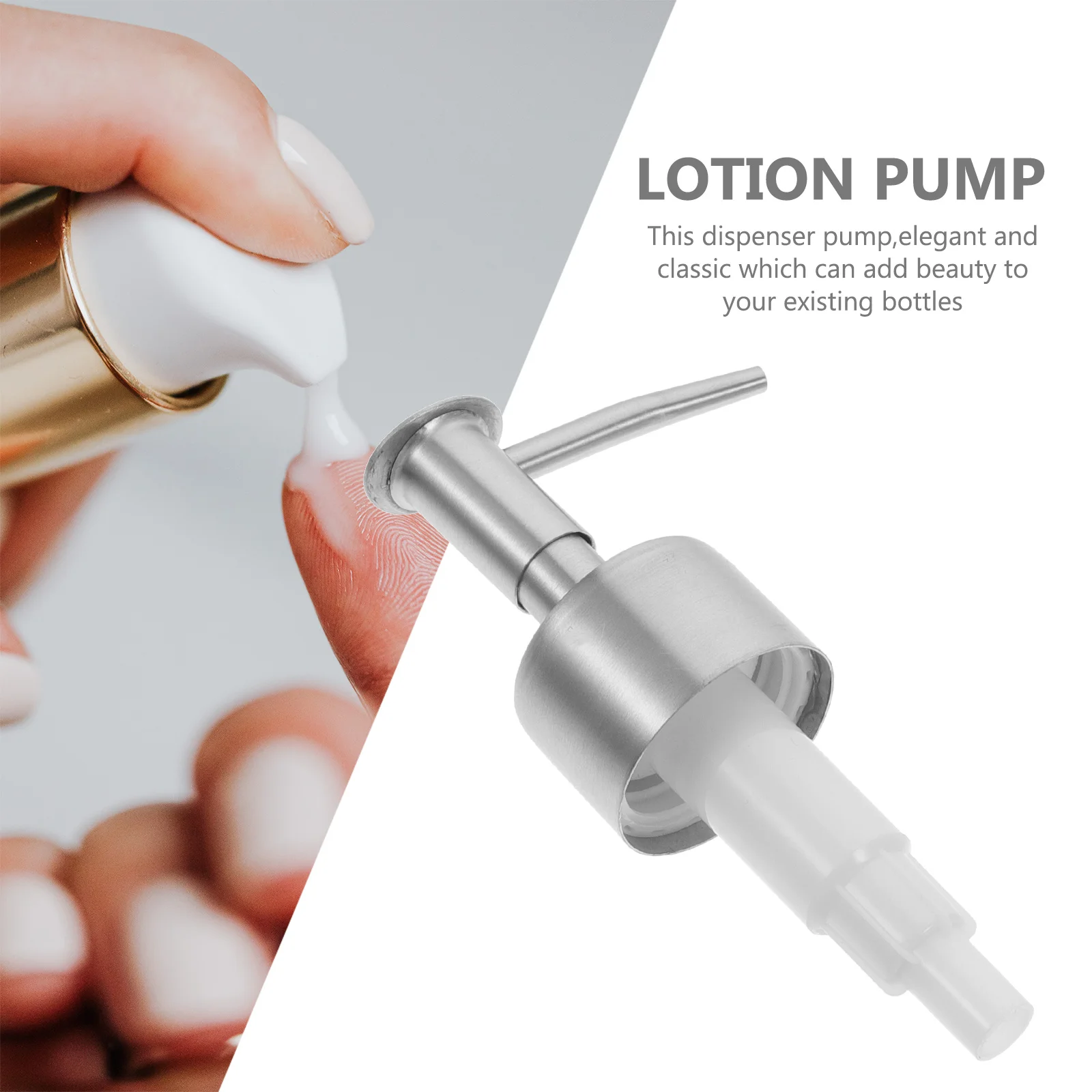

2Pcs Dispenser Pump for Lotion Bottles Stainless Steel 28 Thread Size Rust Proof Pump Lid Replace Spray Top Smooth Operation