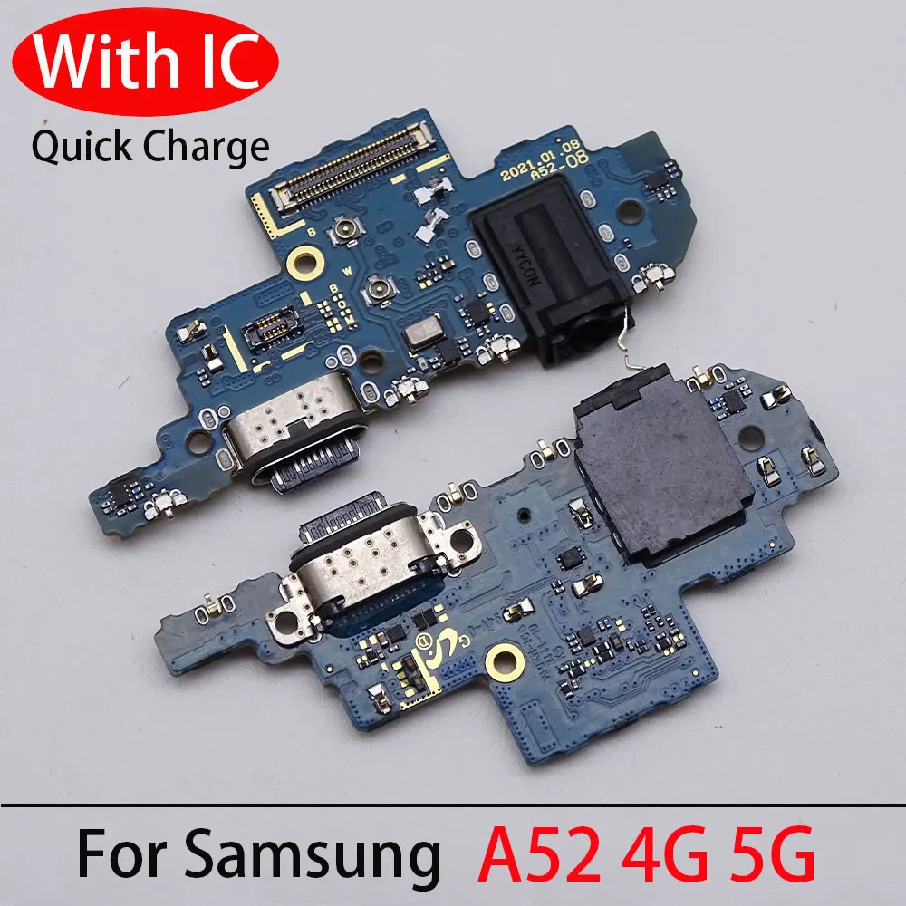 Top Quality For Samsung Galaxy A52 4G A525F 5G A526B USB Charging Port Dock Board Connector Flex Cable