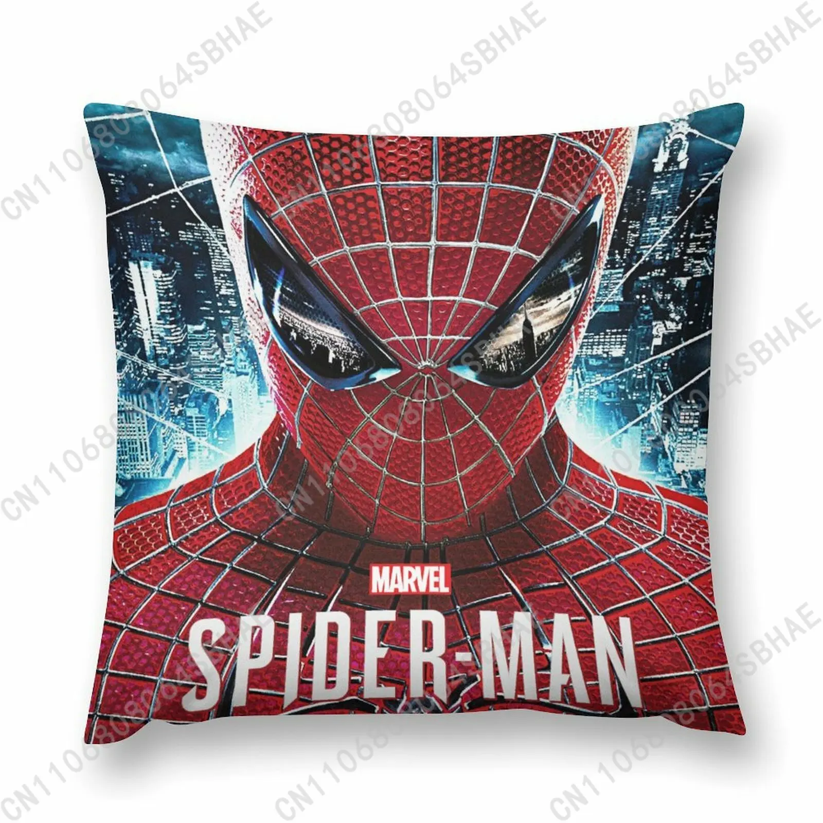 

Marvel Spider Man Custom Pattern Short Plush Pillow Cover Soft Short Fur Cushion Living Room Personalized Decor Cosplay