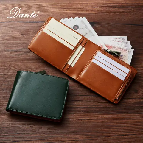 Japanese Popular Men's Wallet with Top Layer Cowhide Genuine Leather Anti-Theft Card Swiping Large Capacity Zipper Coin Purse