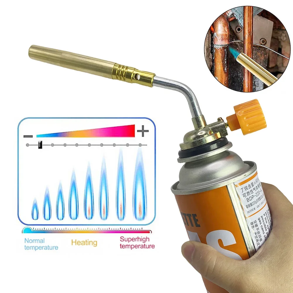 1 قطعة التخييم في الهواء الطلق شواء المحمولة لحام الحرارة بندقية البيوتان الموقد لحام الغاز الشعلة لهب بندقية لحام قاذف اللهب