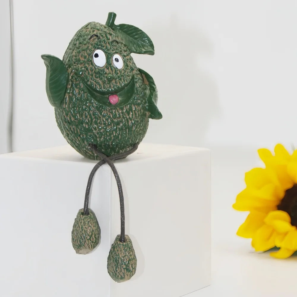 الكرتون الفاكهة الخضار تمثال الأفوكادو البروكلي البطاطس الجزر سطح المكتب الحلي الحرف اليدوية الراتنج الحرف #5