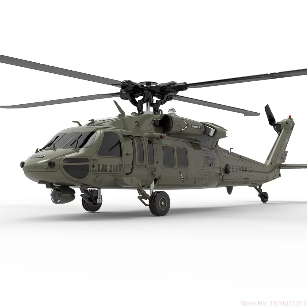 Novo 2025 yuxiang f09 simulação mini helicóptero de controle remoto uh60 black hawk 6 vias 3d dublê modelo aeronave não m1m2