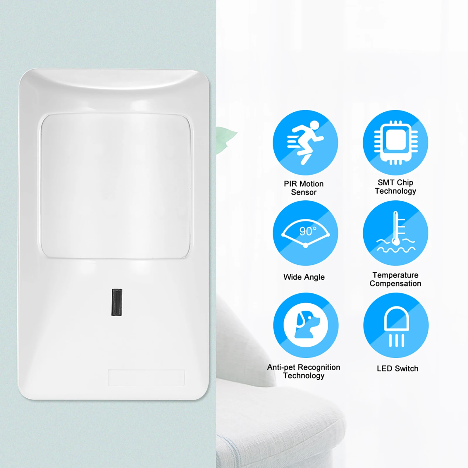 Anti-Pet PIR Motion Sensor Wired Alarm Dual Infrared Detector Pet Immune For Home Burglar Security Alarm System