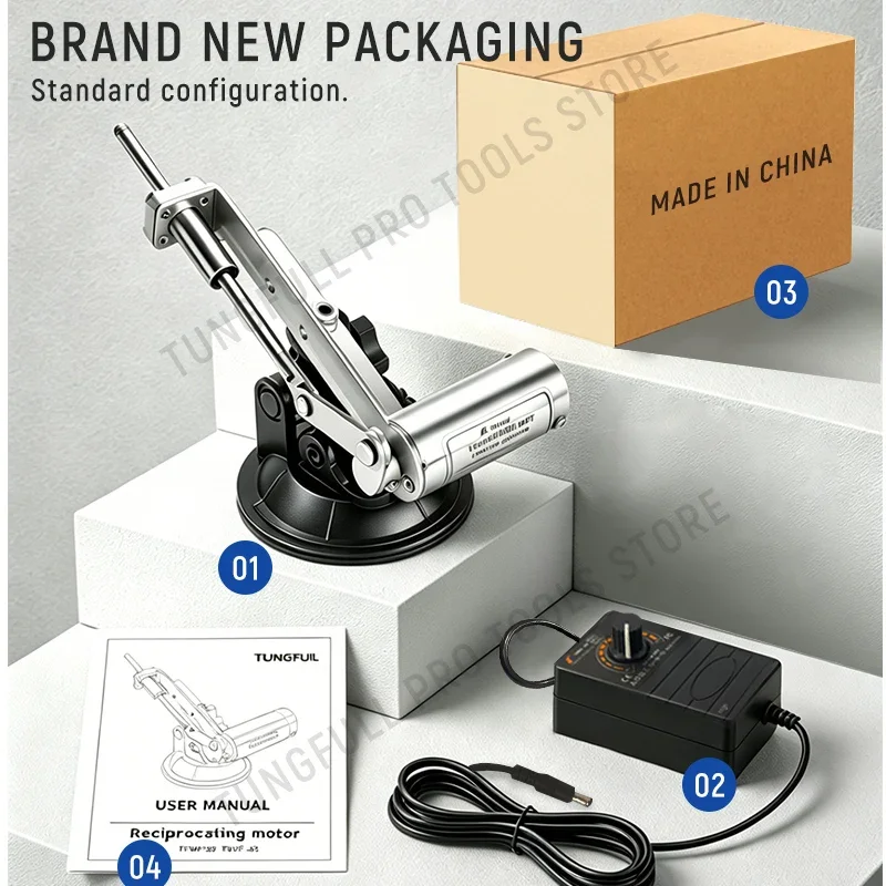 TUNGFULL Reciprocating Telescopic Linear Actuator Round-trip Telescopic 45mm Stroke Reciprocating Machine Remote Control