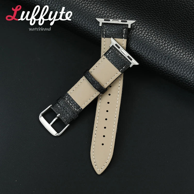 حزام ساعة الأعمال لساعة أبل 38/40/41/42/44/45/46/49 مللي متر 10 9 8 7 6 5 4 3 SE Ultra 2 PU أربطة ساعات جلدية للرجال والنساء #3