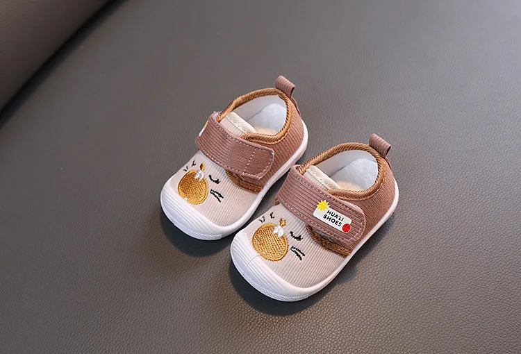 2026 Mit Geräusch Baby-Schuhe Frühling Herbst Kleinkind-Laufschuhe Neugeborenen-Lauflernschuhe für Jungen und Mädchen Rosa, Braun – Detail 10