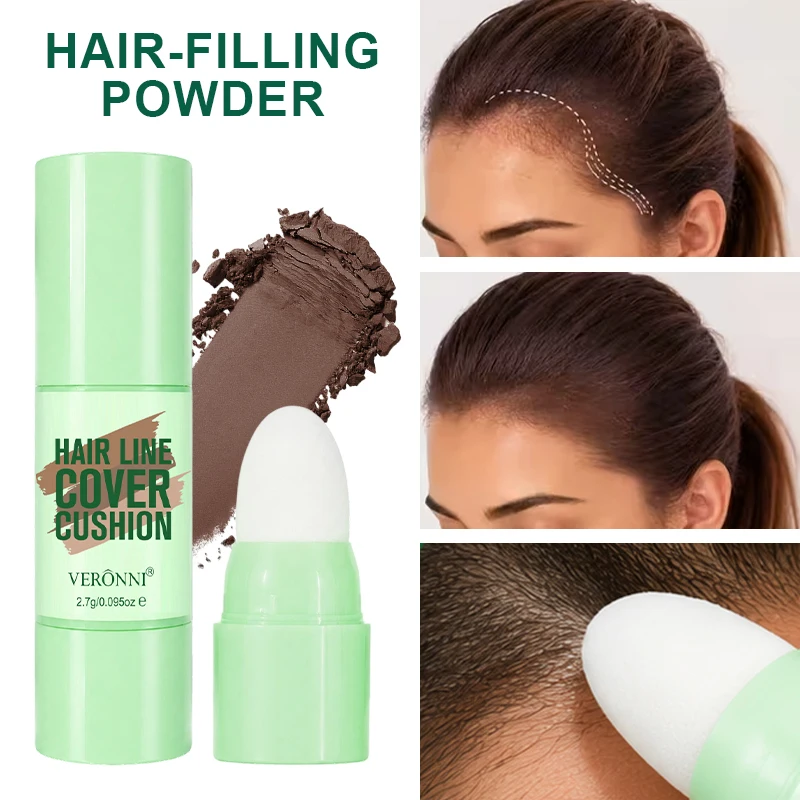 Hairline Cover Cushion Stick Instantly Cover Thinning Hair Root Concealer Portable Hair Shadow Powder for Hair Loss Touch‑Up