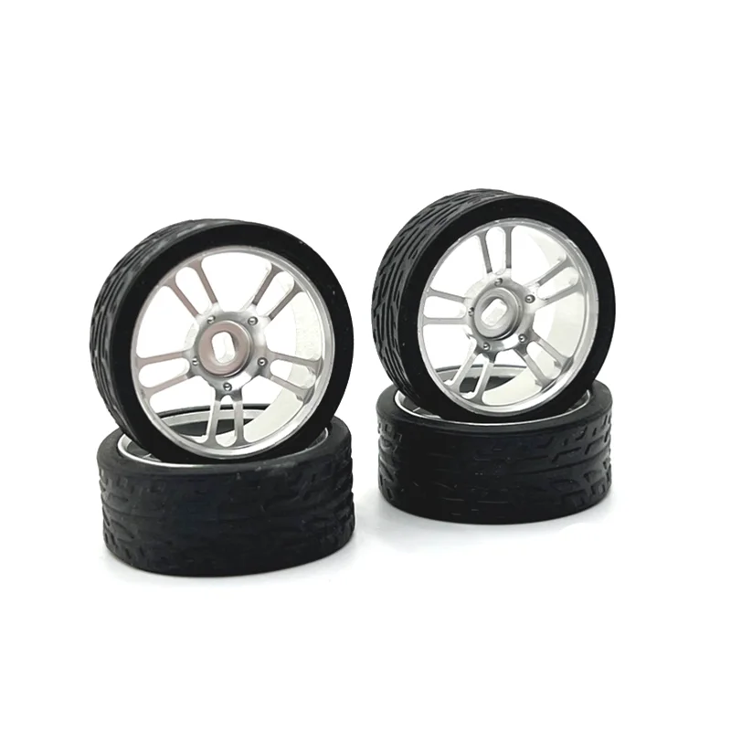 

For WLtoys Mosquito Car KYOSHO 1/28 RC Car Parts Metal Upgrade, Two Wide And Two Narrow, 26.5mm Outer Diameter, Racing Wheel