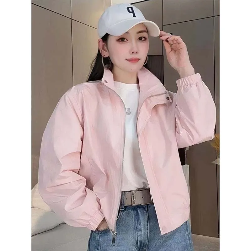 Lapel Short Jacket Women's Base Coats 2027 New Spring Autumn Explosion Solid Color Versatile Casual Fashion Small Jacket Tide