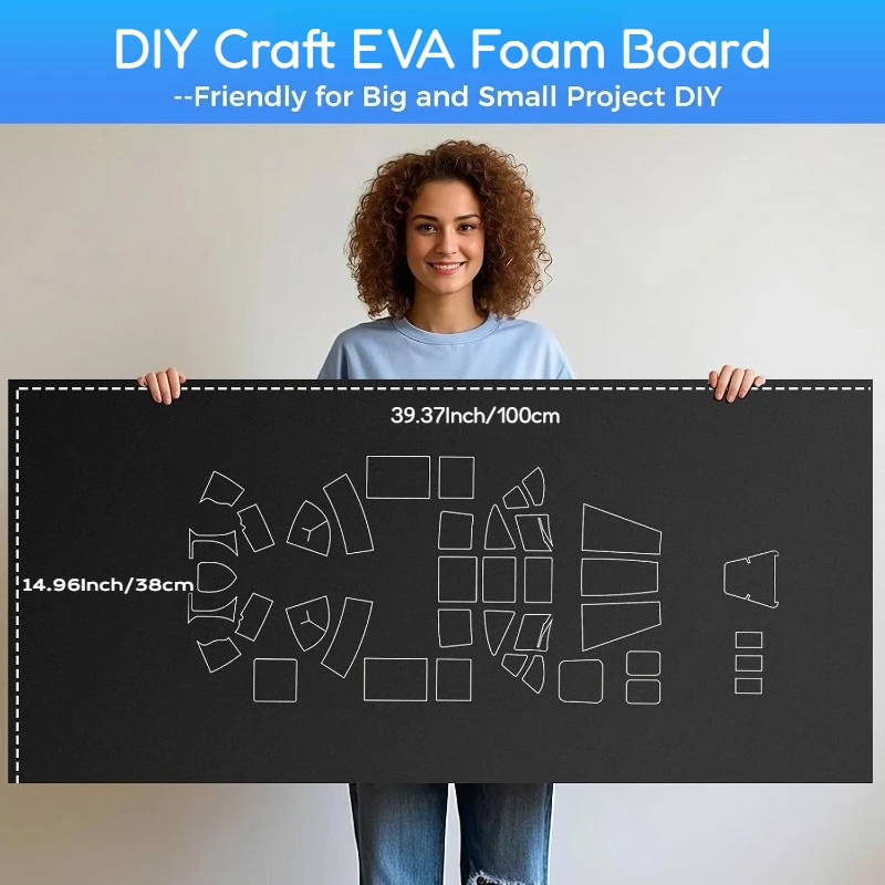 38x100cm EVA Foam Sheet High Density EVA Foam Board for Cosplay Armor DIY Craft Model Making Handcraft Material