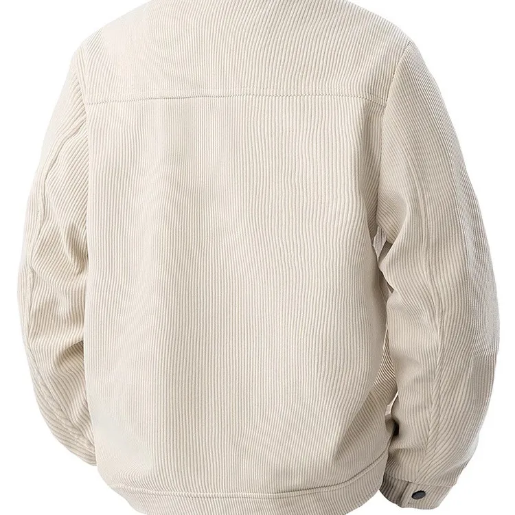 

Faionable Casual Collar Jaet for Men Trendy Outerwear Spring Autumn Winter Stand Fit Anti-Wrinkle Proc Commute Sle
