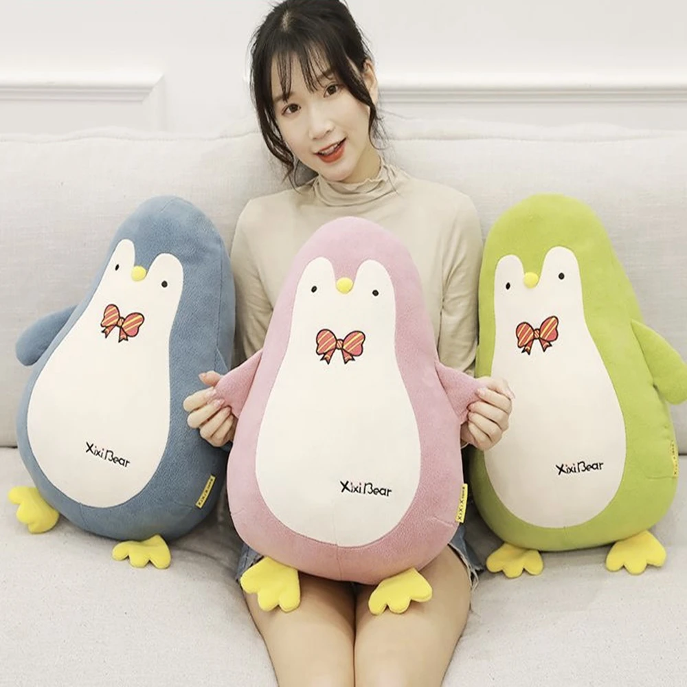 24cm Cute Smile Three Color Penguin Plush Toy Super Soft Cuddly Pillow Sofa Doll Cushion Back Boys And Girls The Best Gift