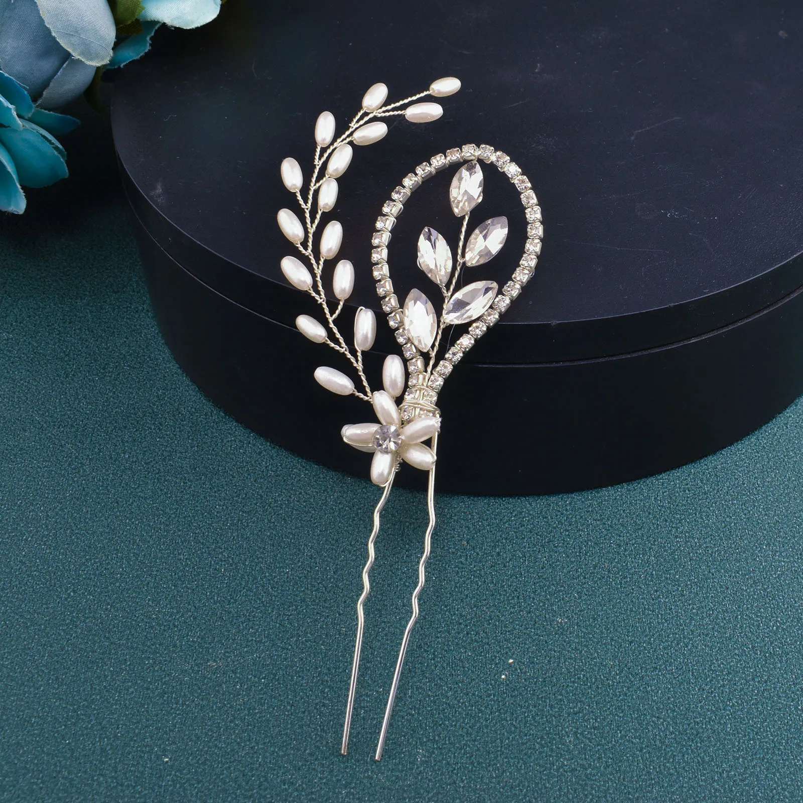 DZ189 Pearl Woman Headwear Bridal Tiara Party Prom Headdress Wedding Accessories Jewelry Bride Hair Clip Bridesmaid Headpiece