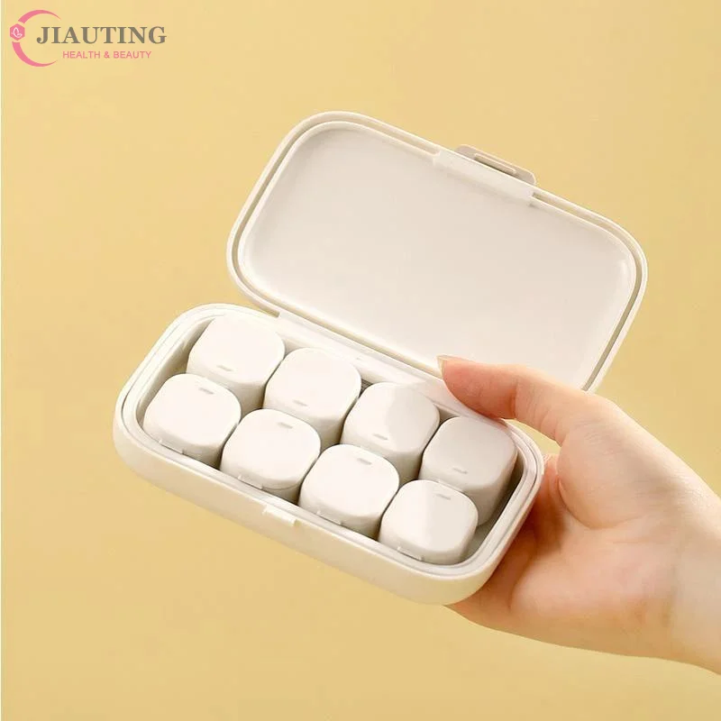 1Set 8-Grids PP Pill Box Travel Portable Small Medicine Box, Utility Medicine Case With 8 Mini Packing Box Daily Medicine Case