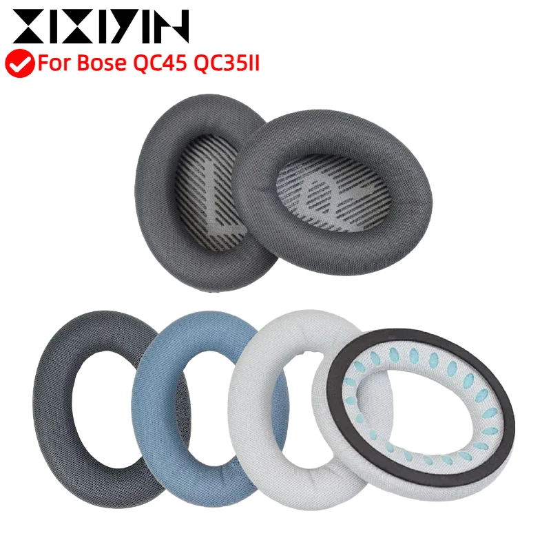 

XIXIYIN New Material Replacement Ear Pads for Bose QC45 QC35II QuietComfort Mesh Protein Leather Ear Cushion for Headphones