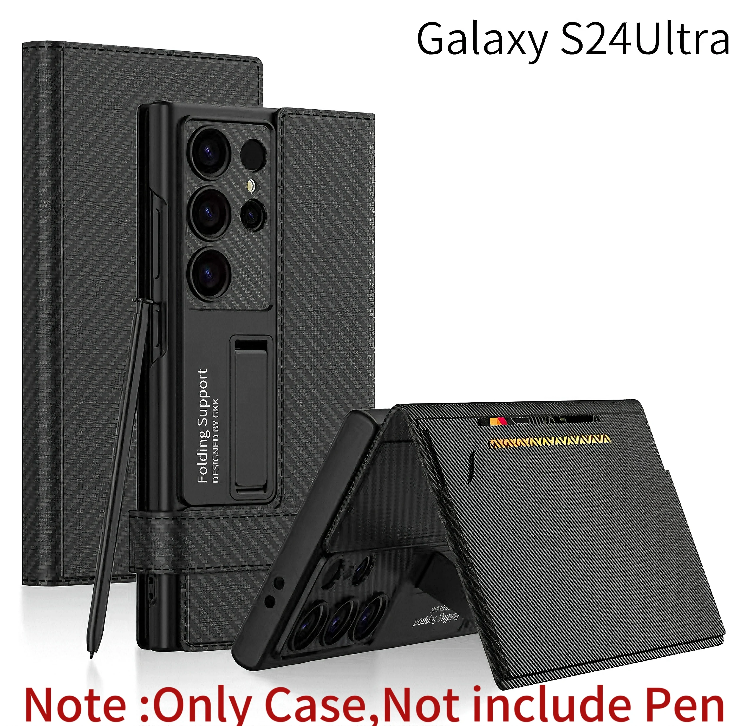 

Kickstand Funda for Samsung Galaxy S24 Ultra Case Flip Leather Wallet Cover for Samusung S24 Ultra 5G Case with Magnetic Buckle