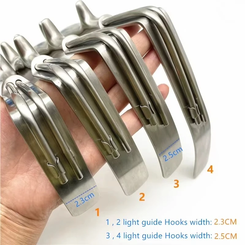 Stainless Steel Manual Light‑Guided L‑Shape Retractor Medical Training Instrument For Cosmetic Surgery Practice