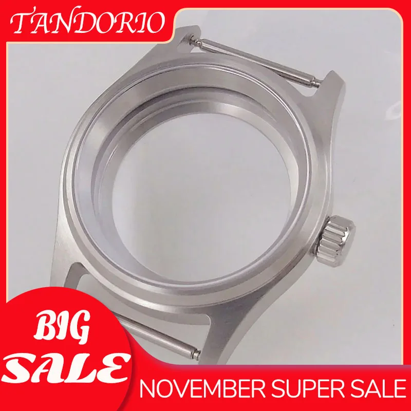 Tandorio 36mm/39mm Pilot Collection Watch Case Sapphire Glass 200m Waterproof Glass Back For NH35 NH36 ETA2824 PT5000 Movement