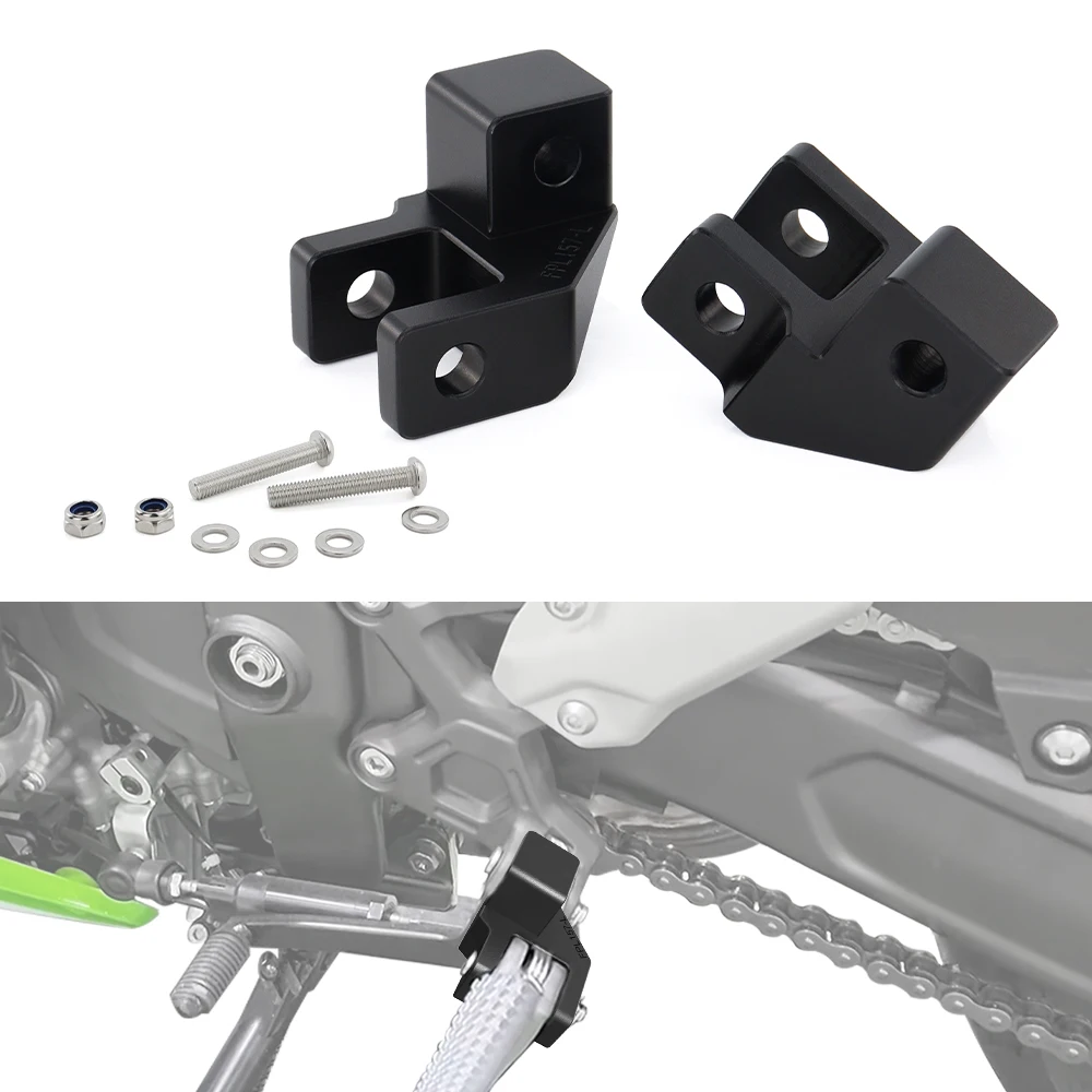 

For Kawasaki Ninja ZX-4R 400 500 7 Hybrid Z400 Z500 Z7 Hybrid Z e-1 Motorcycle Rider Front Foot Pegs Footrests Lowering Brackets