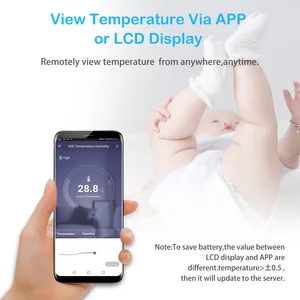 Tuya intelligentes WLAN -Thermometer mit externer Temperaturladung von USB oder wiederaufladbarer Batterie Hauptverkaufsbatterie - №4