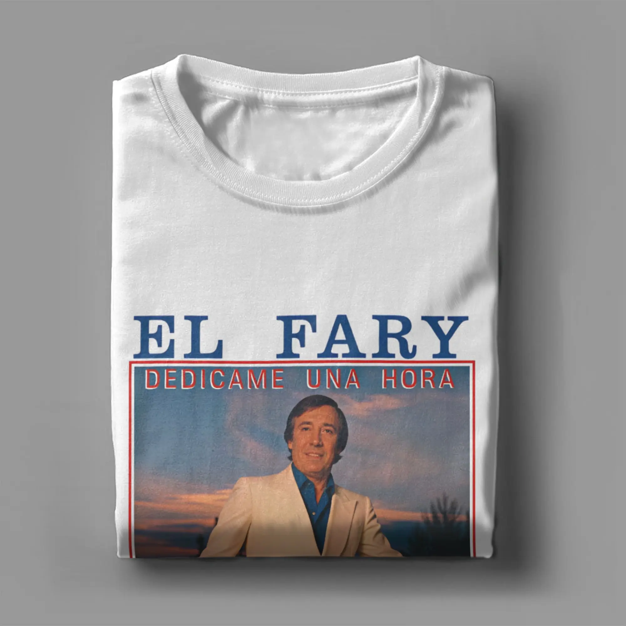 Camisetas con póster del cantante español El Fary, camiseta Vintage de algodón puro para hombre, camisetas con cuello redondo, ropa de manga corta, regalo de cumpleaños