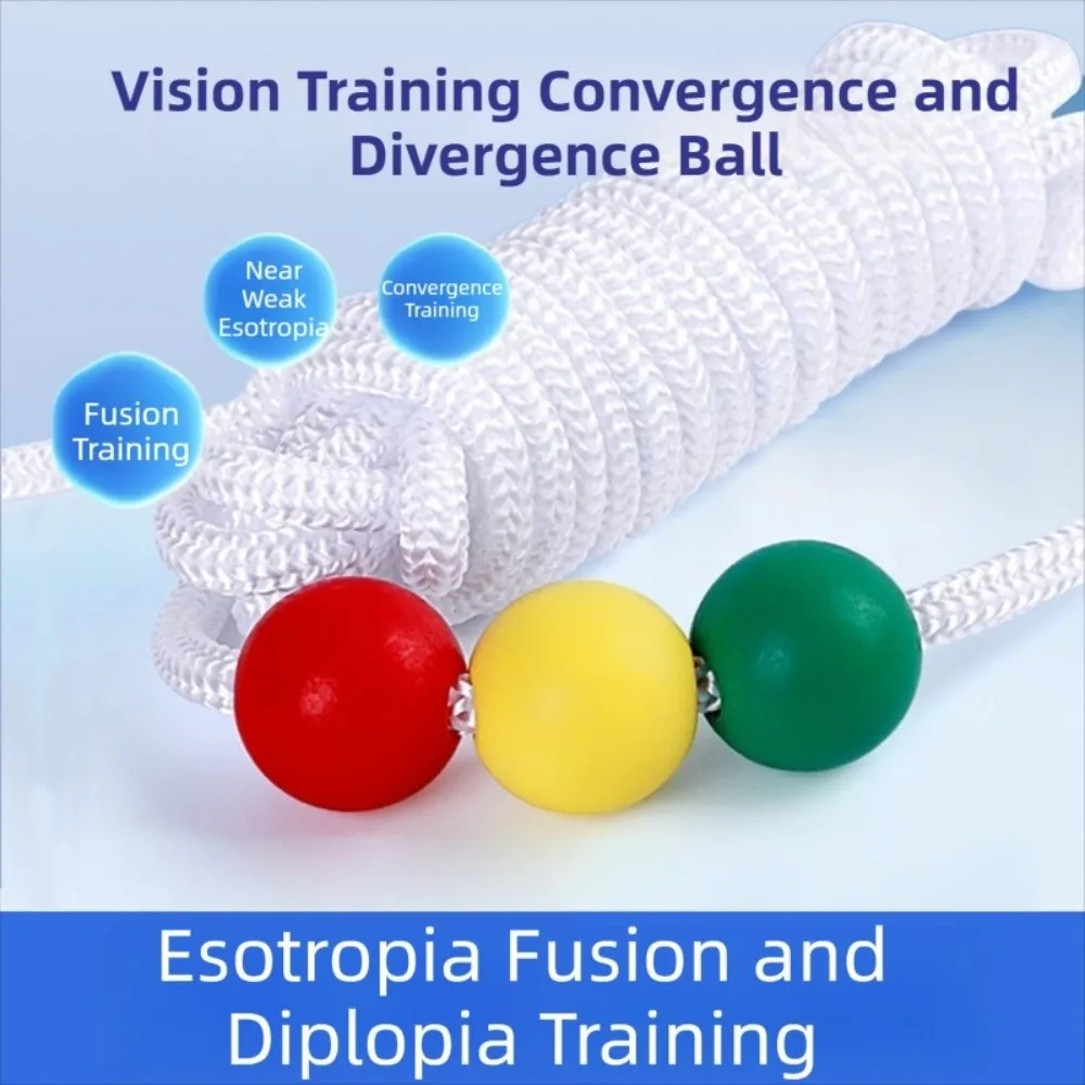 Lightweight Visual Convergence Trainer Portable Correction Tool Three Beads Brock String Target Pointing Practice Eye Care