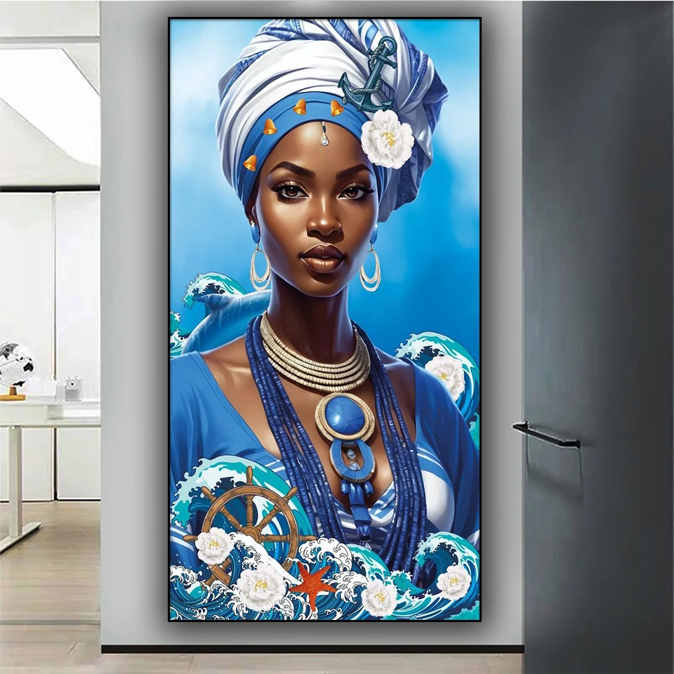 African women Diy diamond painting New 2025 full square round Diamond Mosaic portrait pattern needlwork embroidery Home decor