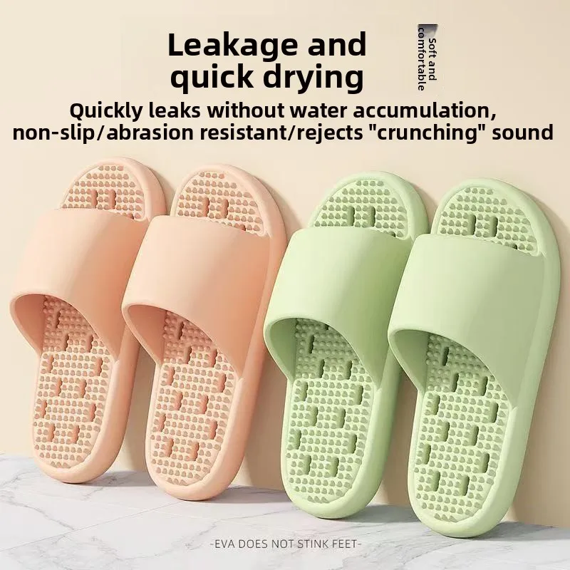 

Quick-drying Thick-soled Massage Breathable Cooling Slippers Indoor Home Bathroom Bath Anti-slip Slippers House Slippers