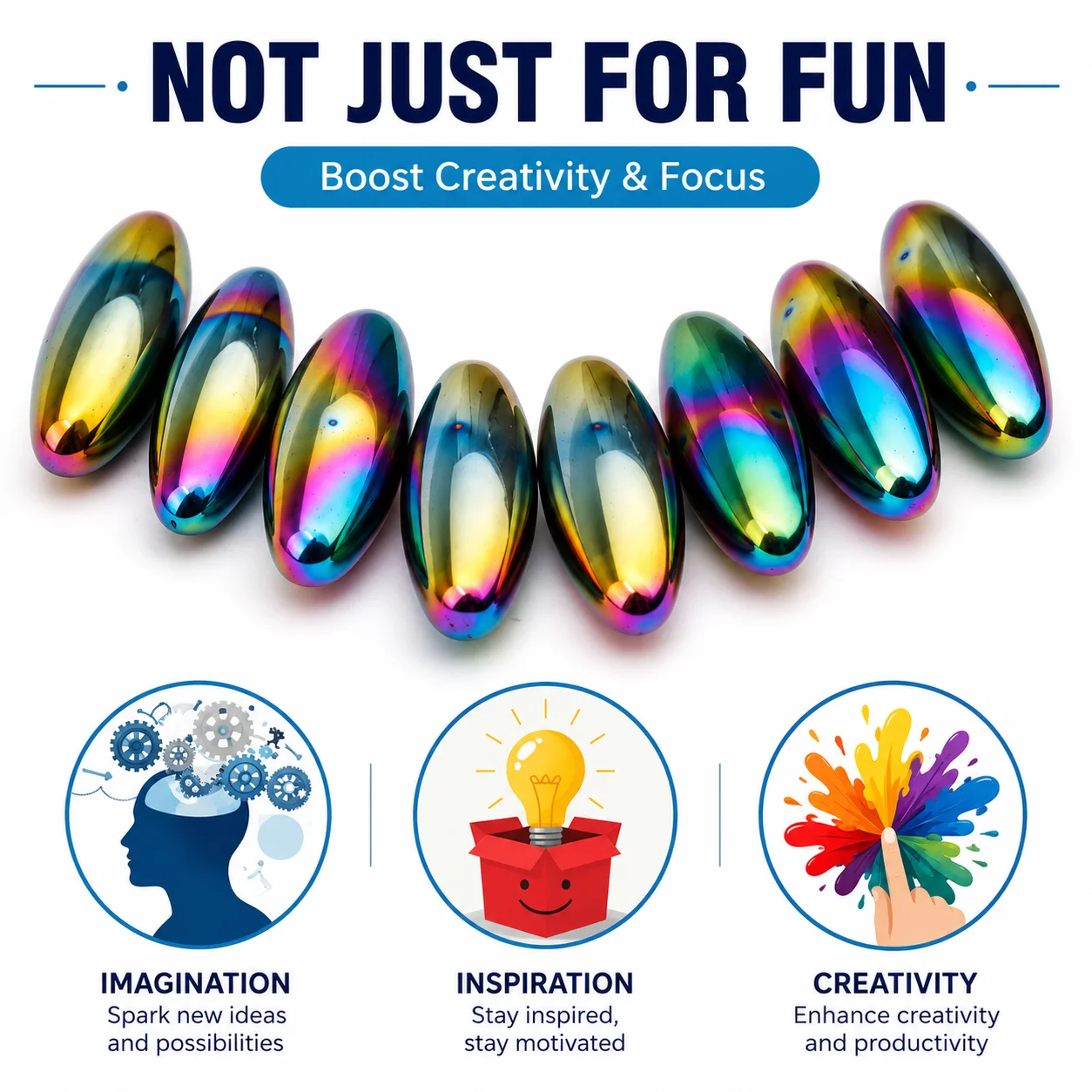 Adult EDC Fidget Toys Magnet Balls for Anxiety,Fidgeting Toys Magnetic Balls for ADHD Autism Fridge Rattle Snake Magnets Sticker