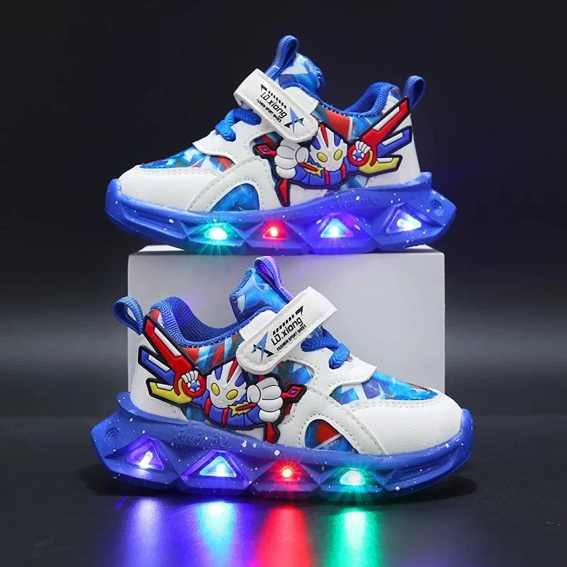 أحذية رياضية مضيئة للأطفال ، أحذية رياضية للأولاد الصغار ، أطفال ، دافئ ، كاجوال ، تضيء ، مقاس كبير ، 22-37 ، خريف ، شتاء ، جديد