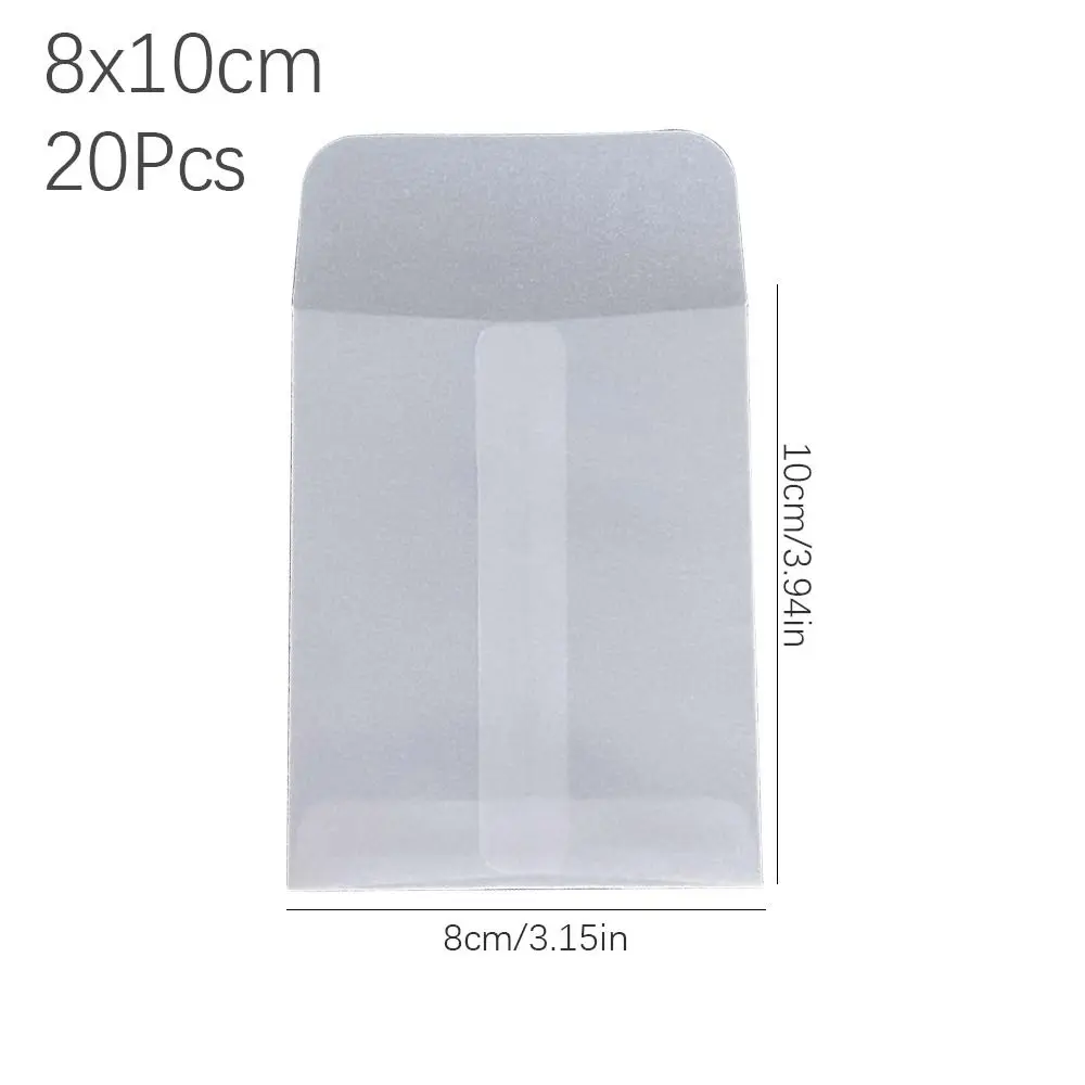 

20Pcs High Quality Butter Paper Butter Paper Bags Semi-transparent Dustproof Photo Cover Postcard Card Storage Small Envelope