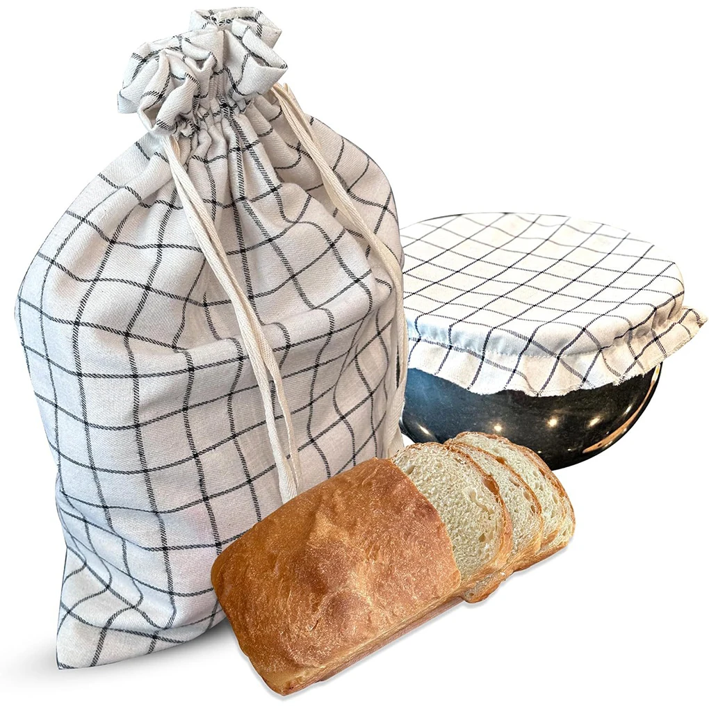 

Homemade Bread Solution Reusable Bags Sourdough Savior Linen Bread Bread Bags Bread Eco-Friendly Reusable Linen Rounds