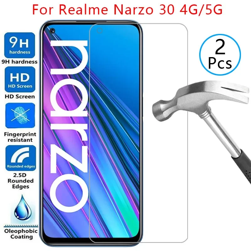 case for realme narzo 30 5g cover screen protector tempered glass on realmi narzo30 6.5 protective phone coque bag realmy realne