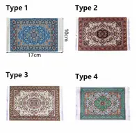 Turkish Style Miniature Weaving Rug Playing House Floor Coverings Dollhouse Carpet 1:12 Scale Doll Accessories 5