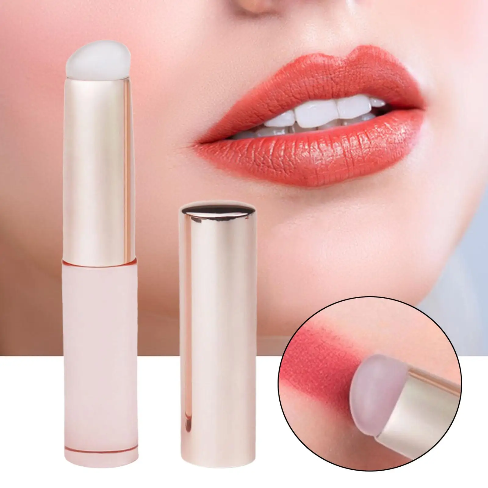 2-4pack Silicone Lip Brush Eyeshadow Lip Scrub Brush for Eyeshadow Salon Makeup