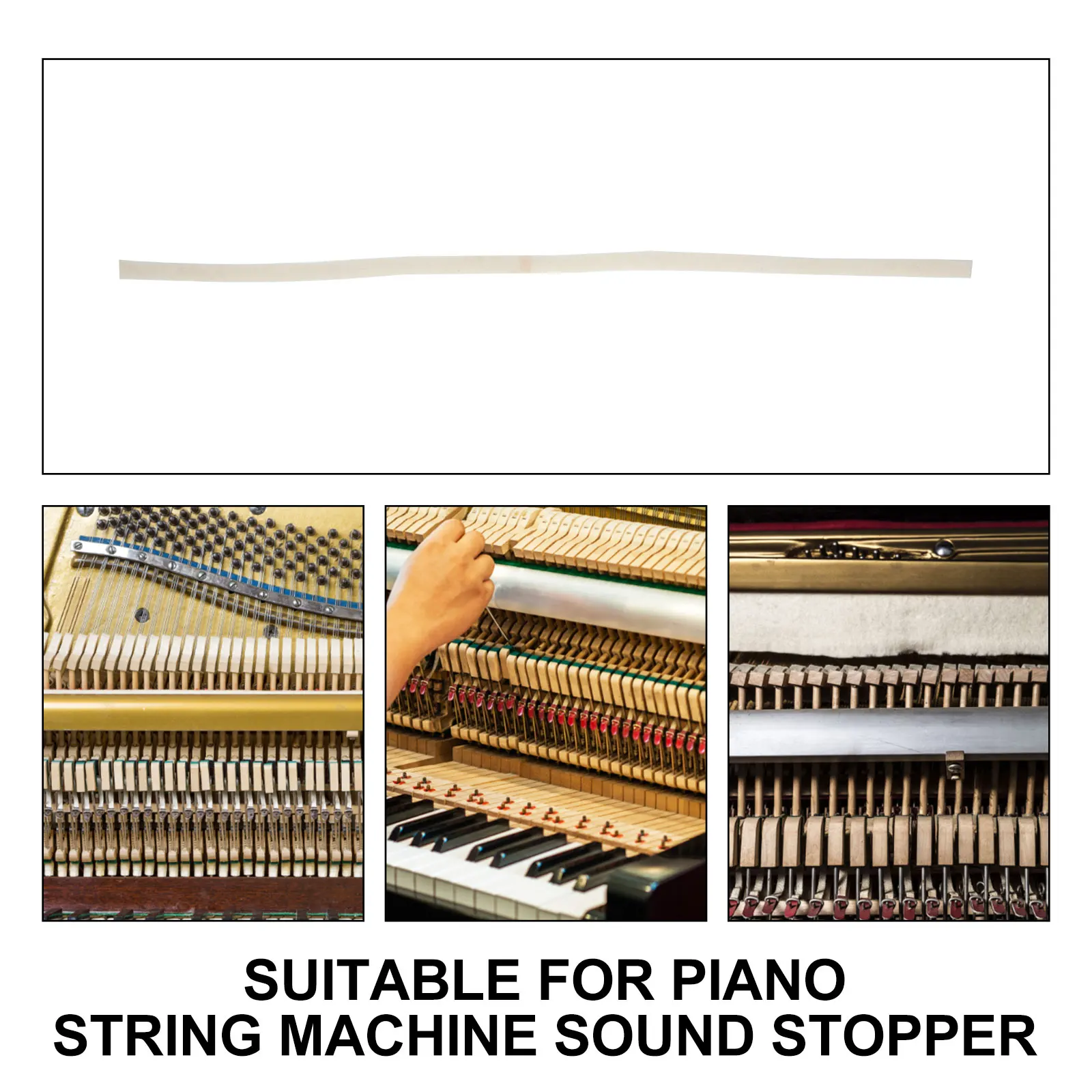 

Piano Mute Straps White Wool Durable Sturdy Practical Mediant Temperament Tuning Repair Tools Gifts Piano Anti