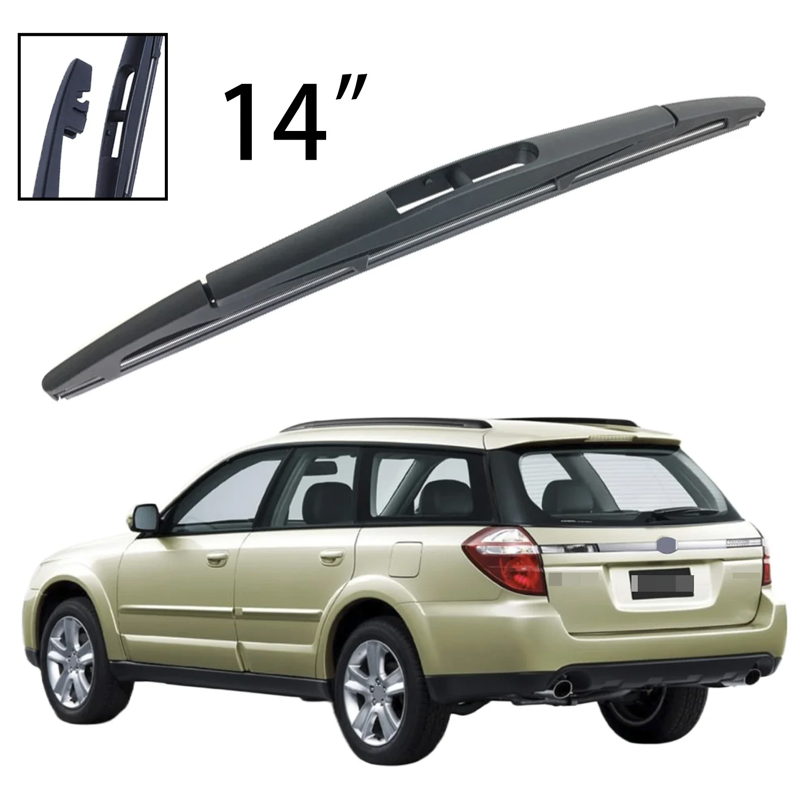 

For Subaru Outback MK3 2005-2009 Car Accessories 14" Rear Windshield Windscreen Washer Wiper Blade