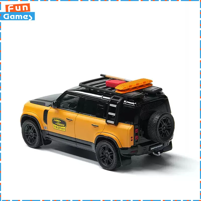 Original Almost Real Land Rover Defender 110 Camel Trophy Tribute 1:43 Diecast Model Set, Collectible Trendy Decoration Ornament