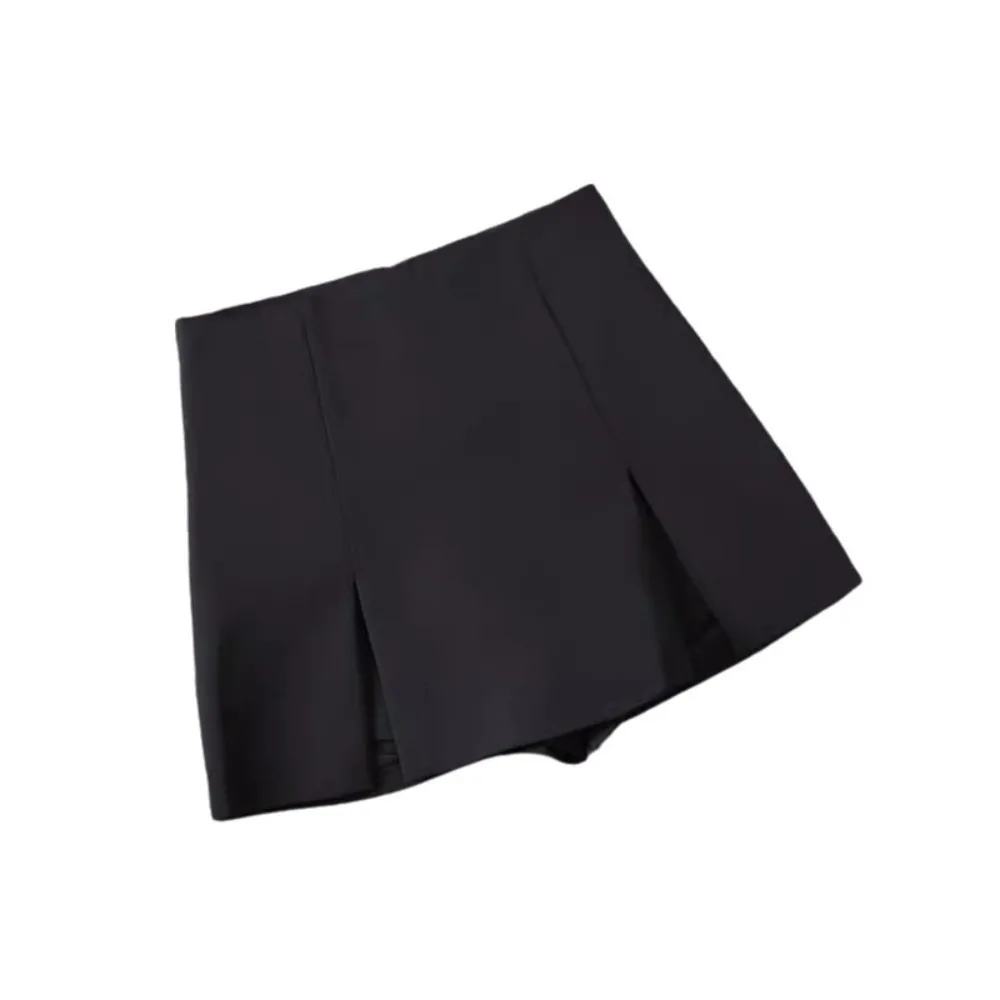 

Модная однотонная юбка с высокой талией, дизайнерская юбка с разрезом по бокам, юбка больших размеров, повседневная короткая юбка из полиэстера, повседневная одежда