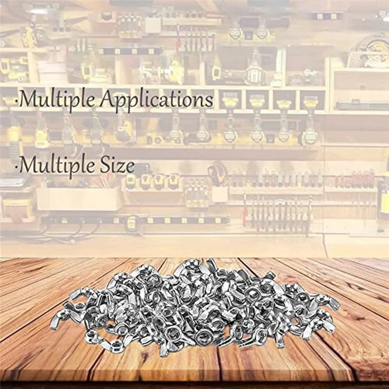 

A23I-крылевая гайка, 100 шт. барашковая гайка из нержавеющей стали, винт с метрической резьбой, комплект барашковых гаек с ручным винтом и комплектом 52-шайб