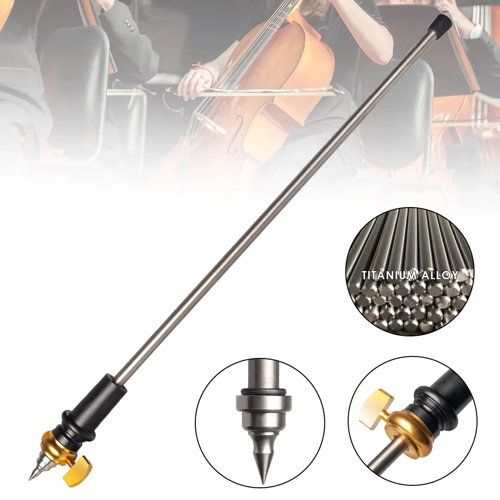 High Quality Extended Solid Titanium Cello Endpin Rod Endpins For Acoustic Cello Electric Silent Cellos Making Accessories