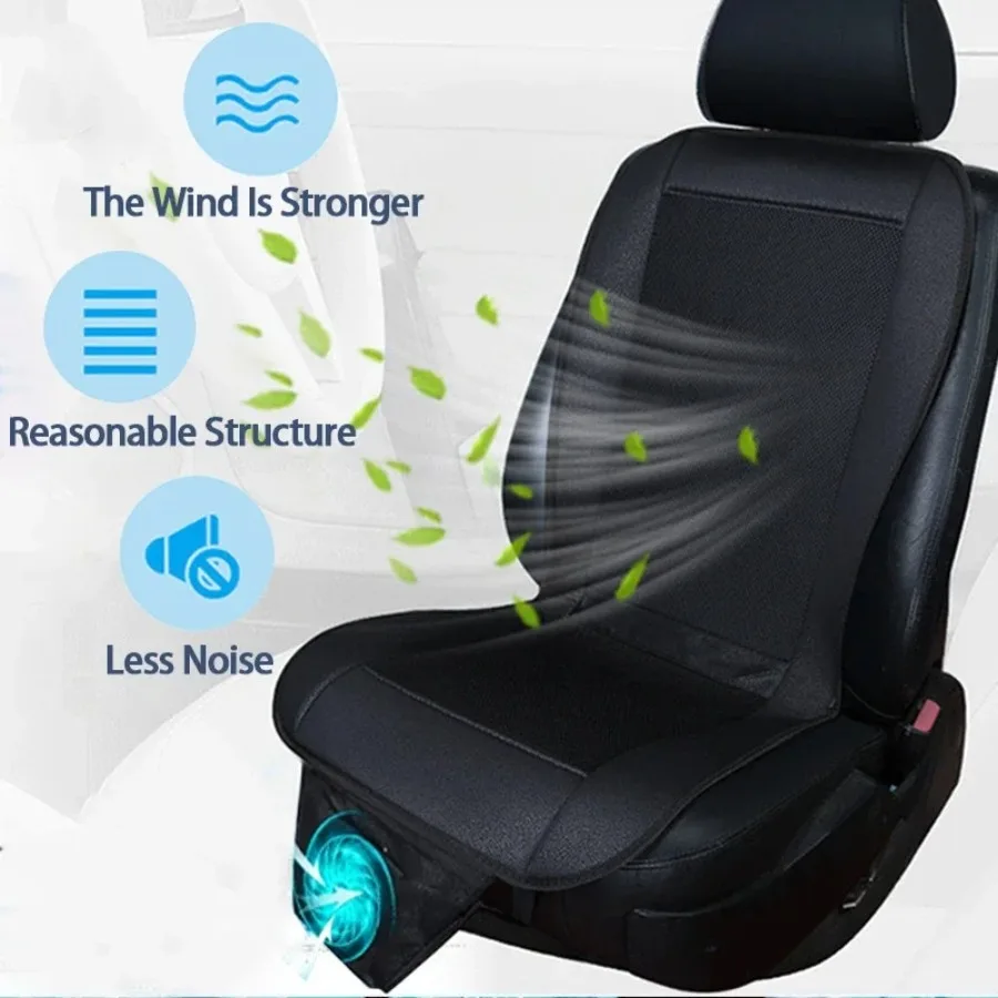 

DC12V Car Summer Cool Air Seat Cushion With Fan Fast Blowing Ventilation Massage Seat Covers Automatic Switch Refrigerated Seat