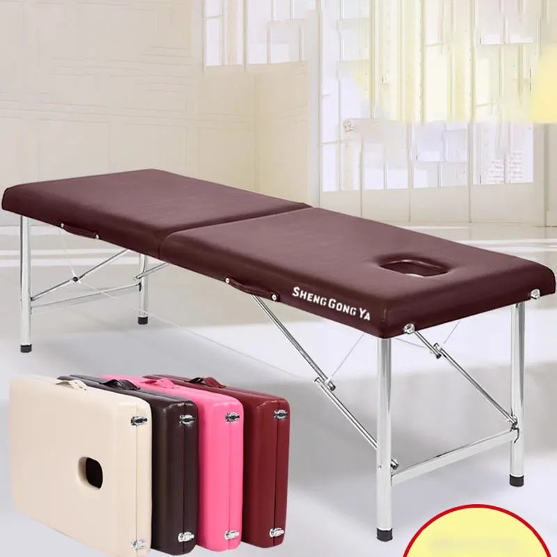 Portable Salon Folding Bed Massage Pedicure Therapy Mattresses Lash Bed Full Body Camastro Plegable Salon Furniture LJ50MB