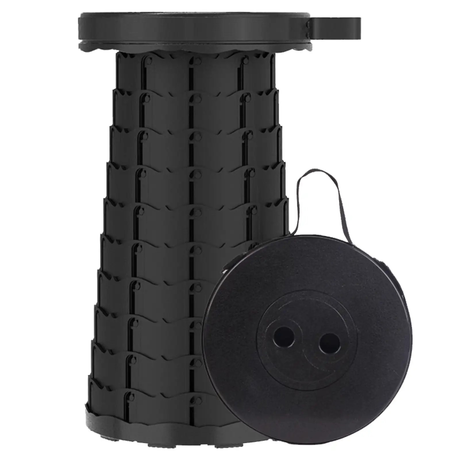 

Suproot 便携式 Telescopic Stool, Used for Camping Garden Fishing Hiking Barbecue, Adjustable Plastic Stool, Black