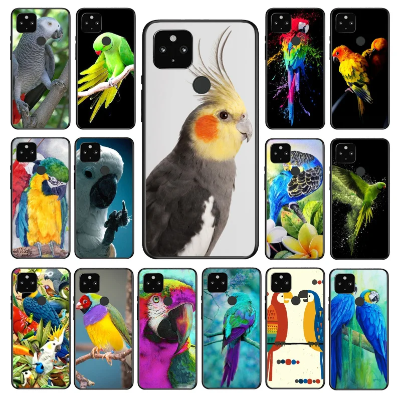 Parrot Bird Phone Case for Google Pixel 9 Pro XL 8 7 6 Pro Pixel 8A 7A 6A 4A 3A 3XL Pixel 8 7 6 5 4