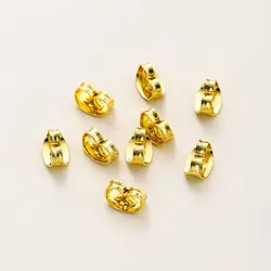 50pcs 14K/18K Gold Plated Small Size Earing Back Stopper Butterfly Earing  Plug For  DIY Jewelry Making Earing Pendant Finding