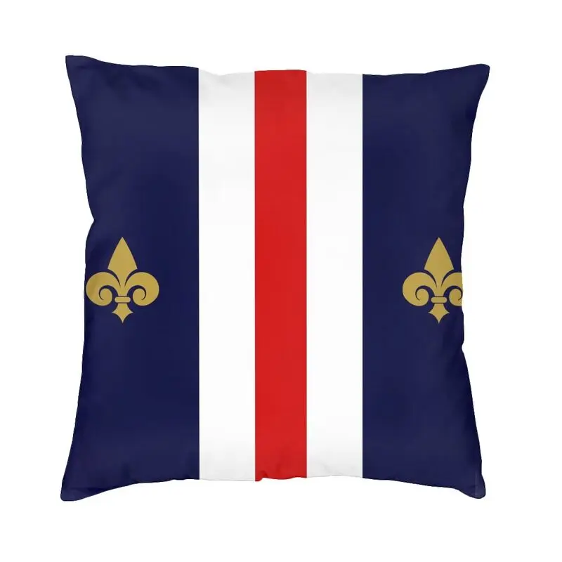 Fleur De Lis France French Flag Cushion Covers 45x45cm Velvet Fleur-De-Lys Lily Flower Pillow Case for Car Pillowcase Decorative